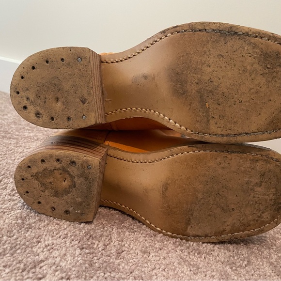 Women's Tan Leather Boots - Picture 6 of 8